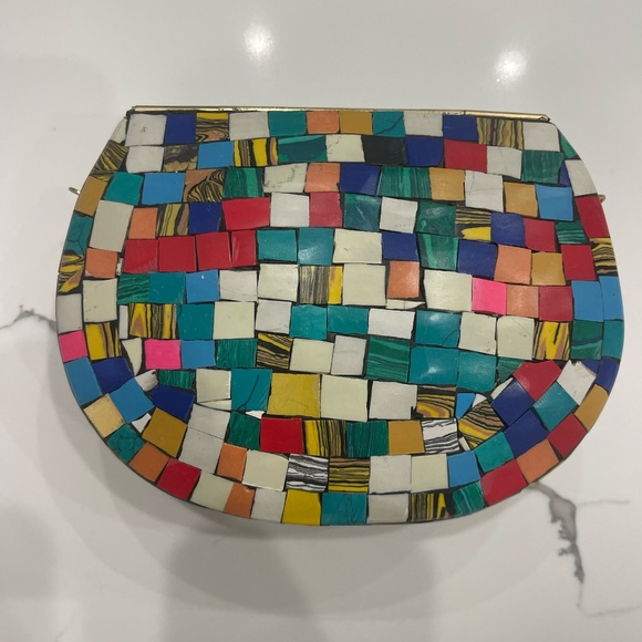 Ramla Rare Multicolor Mosaic Crossbody Bag - Picture 4 of 6